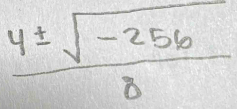  (4± sqrt(-256))/8 