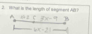 What is the length of segment AB?
C