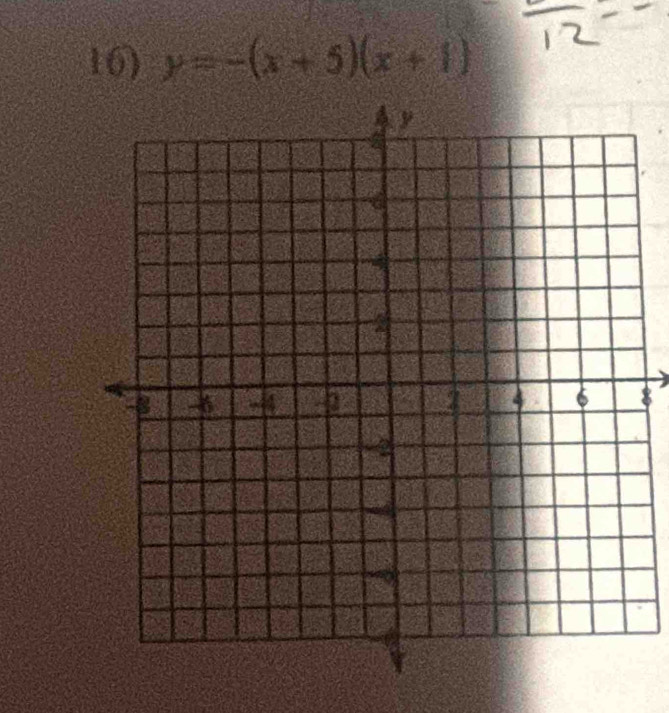 y=-(x+5)(x+1)
8