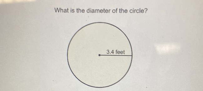 What is the diameter of the circle?