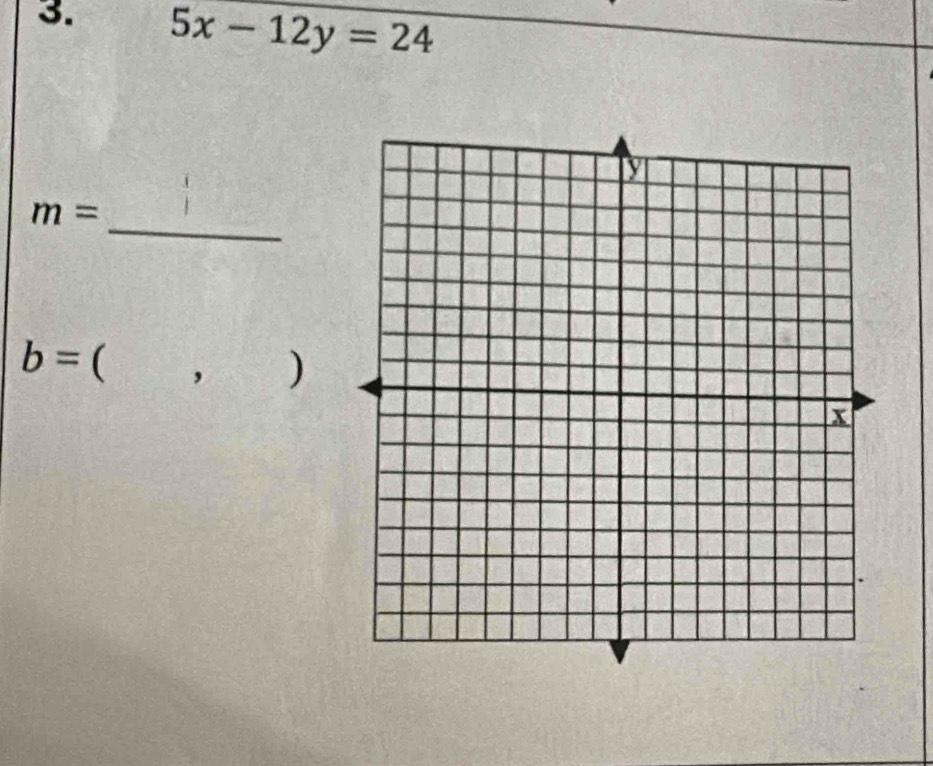 5x-12y=24
_
m=
b=(, )