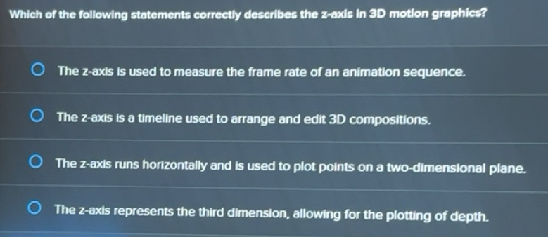 Solved: Which of the following statements correctly describes the z ...