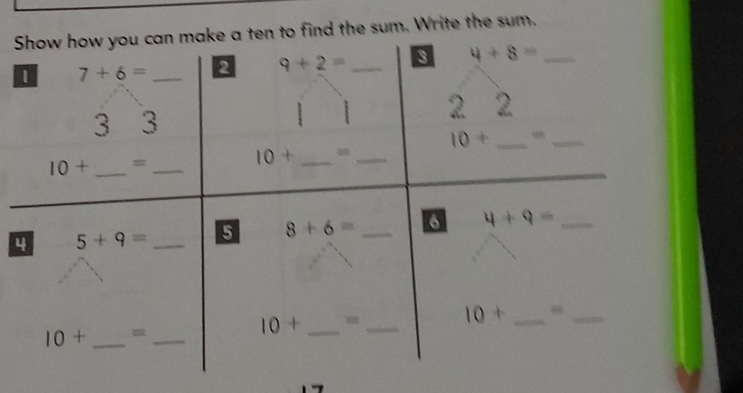 find the sum. Write the sum.