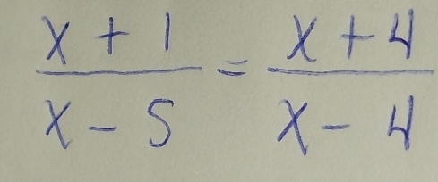  (x+1)/x-5 = (x+4)/x-4 