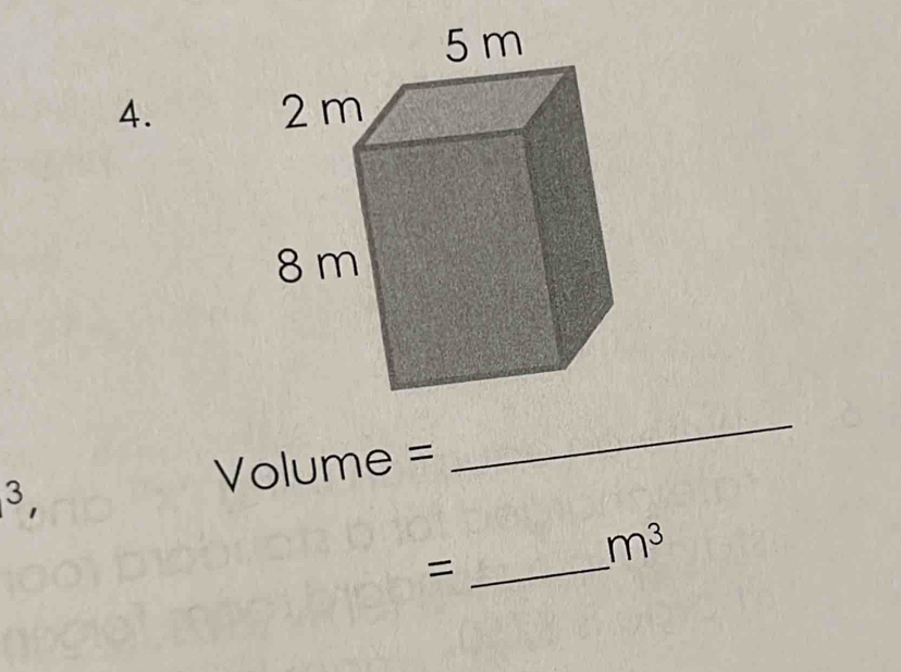 Volume =
_ 
3 
_=
m^3