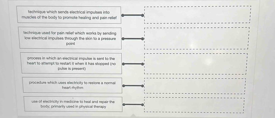 Solved: technique which sends electrical impulses into muscles of the ...
