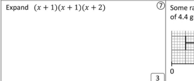 Expand (x+1)(x+1)(x+2) Some ra 
of 4.4 g
3