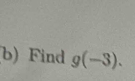 Find g(-3).