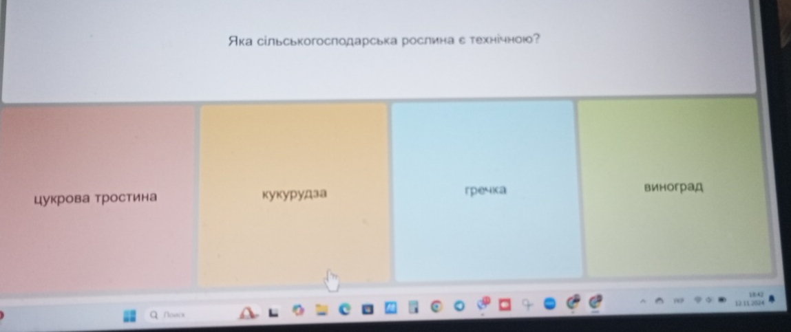 Ака сільськогосподарська рослина ε τехнίчною?
цукрова тростина кукурудза rрeчка
виноград
Nowce