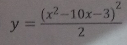 y=frac (x^2-10x-3)^22