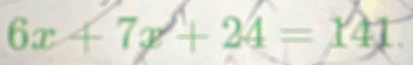 6x+7y+24=141.