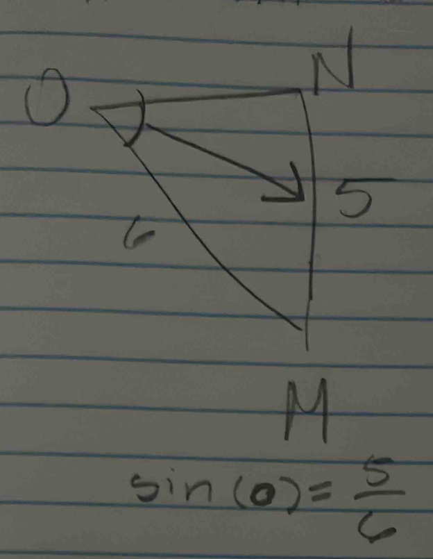 N
M
sin (0)= 5/6 