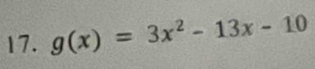 g(x)=3x^2-13x-10