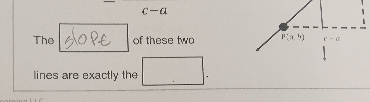 ca
The of these two
lines are exactly the