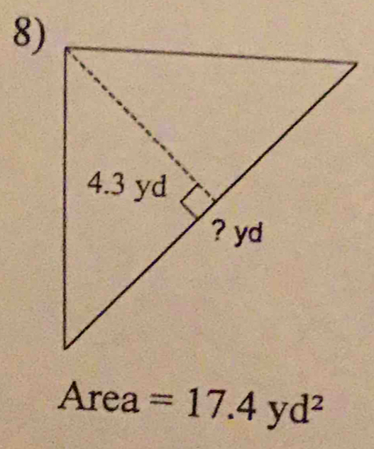 rea =17.4yd^2