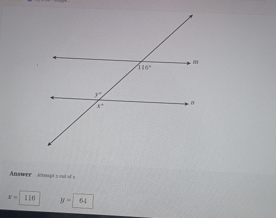 Answer Attempt 2 out of 2
x=116 y=64