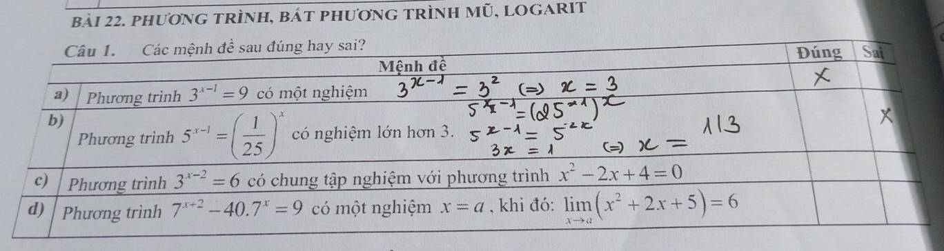 phương trình, bát phương trình mũ, logarit