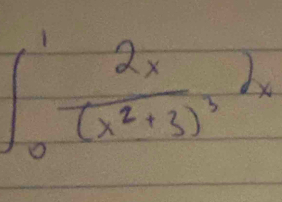 ∈t _0^(1frac 2x)(x^2+3)^3dx