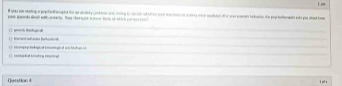 Solved: ll you ar woeing a prychotherapht hir an andety probtion and ...