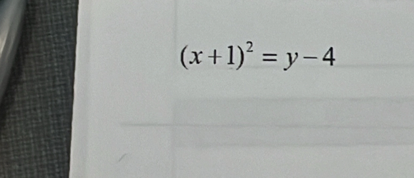 (x+1)^2=y-4