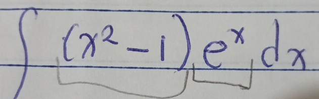 ∈t (x^2-1)e^xdx