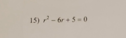 r^2-6r+5=0