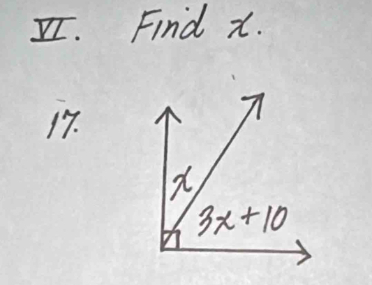 Find x.
17.