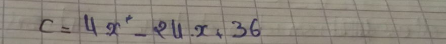 C=4x^2-211x+36