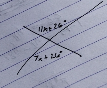 11x+26°
7x+26°