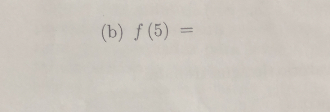 f(5)=