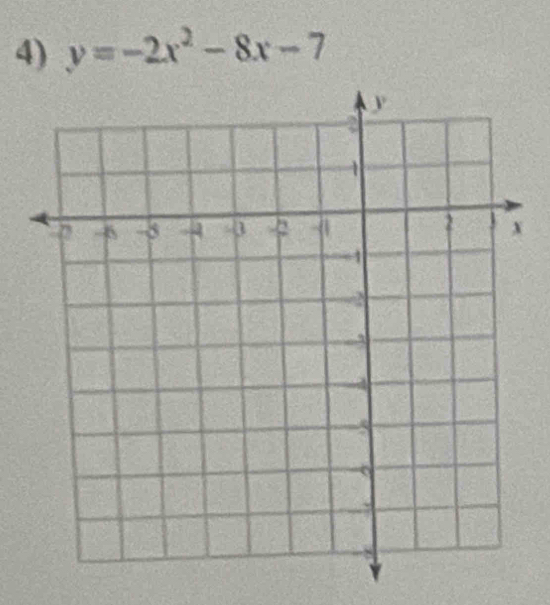 y=-2x^2-8x-7