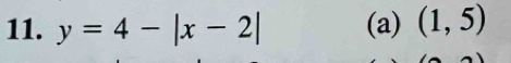 y=4-|x-2| (a) (1,5)