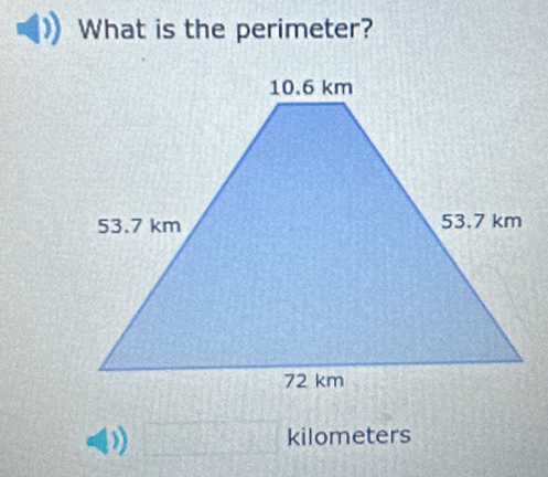 What is the perimeter? 
) □ kilometers