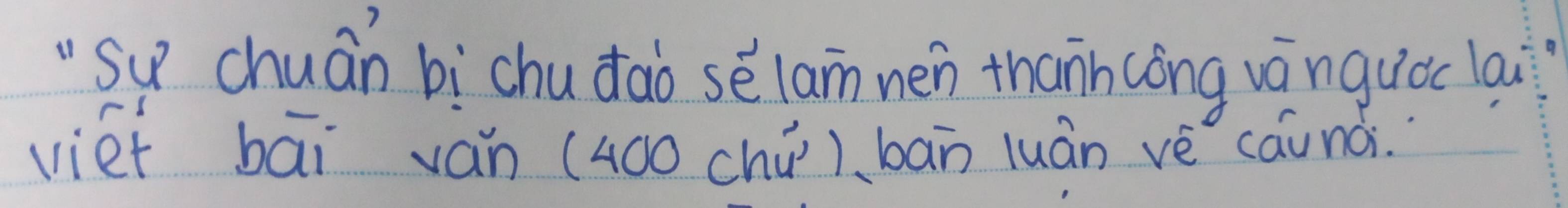 Su chuán bichu dào sēlam nen thann cong vānquoc lai 
viet bāi ván (400 chú)bān luán vè caunǎ.