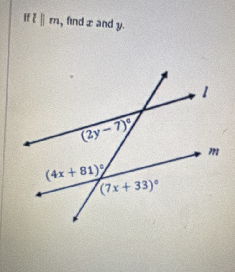 Ifl||m , find x and y.