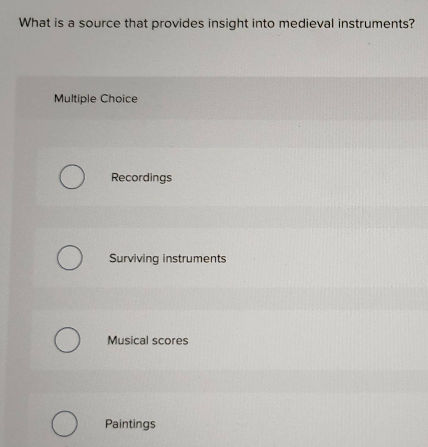 Solved: What is a source that provides insight into medieval ...
