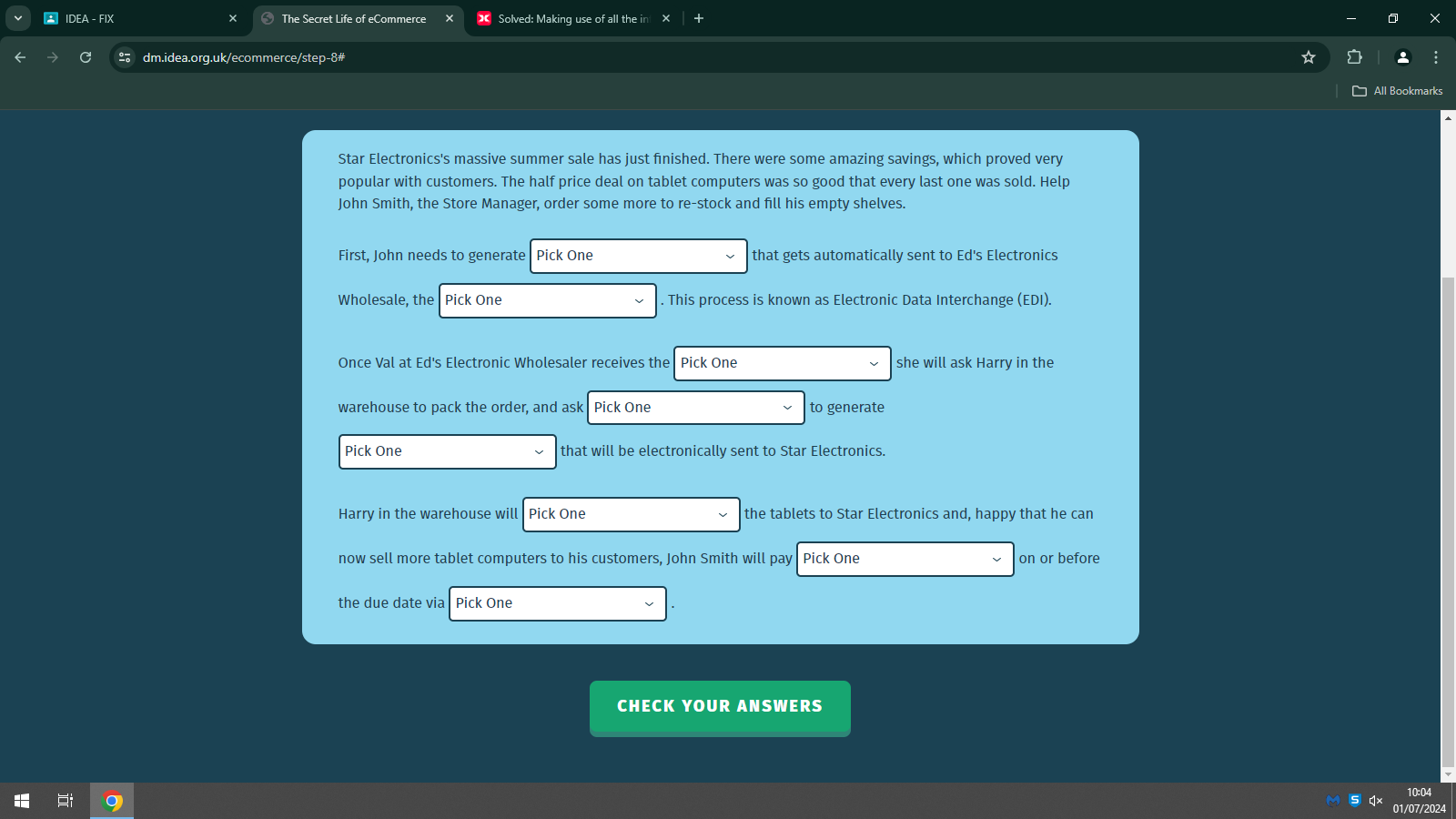 Solved: IDEA - FIX Solved: Making use of all the in dm.idea.org.uk ...