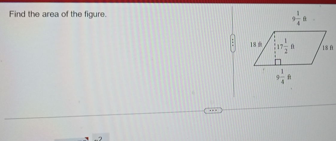 Find the area of the figure.
t
2