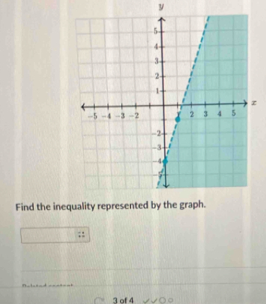 y
Find the ine
3 of 4