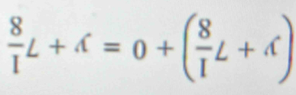 frac 8l+hat I=0+( 8/1 L+I+C)