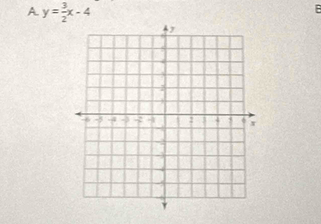 A y= 3/2 x-4
B