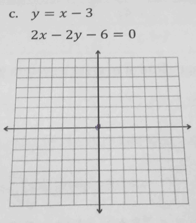 y=x-3
2x-2y-6=0