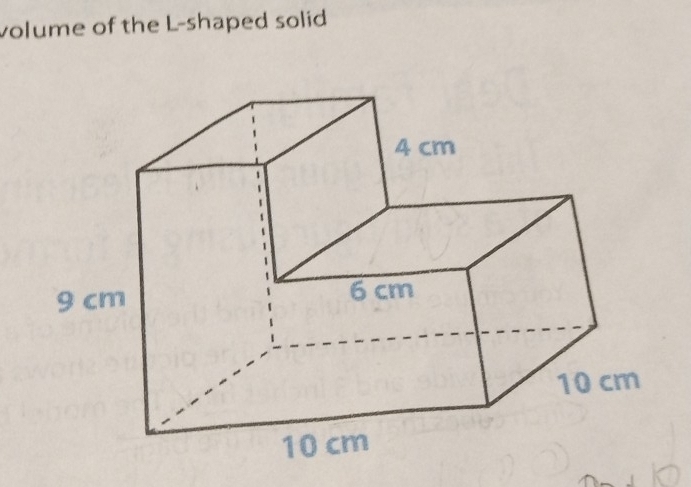 volume of the L -shaped solid