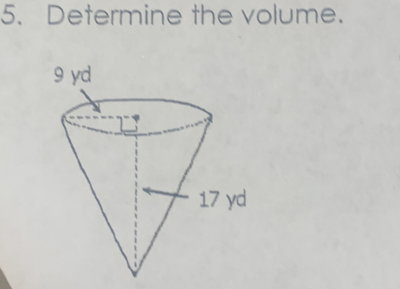 Determine the volume.