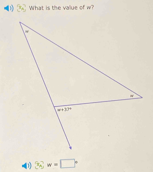 What is the value of w?
vector x_A w=□°