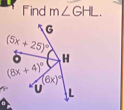 Find m∠ GHL.