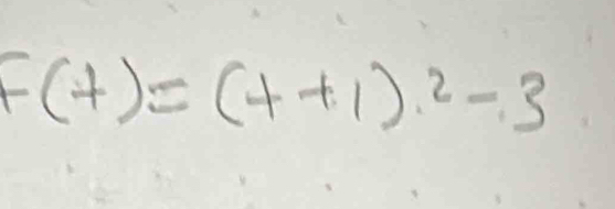 F(t)=(t+1)^2-3