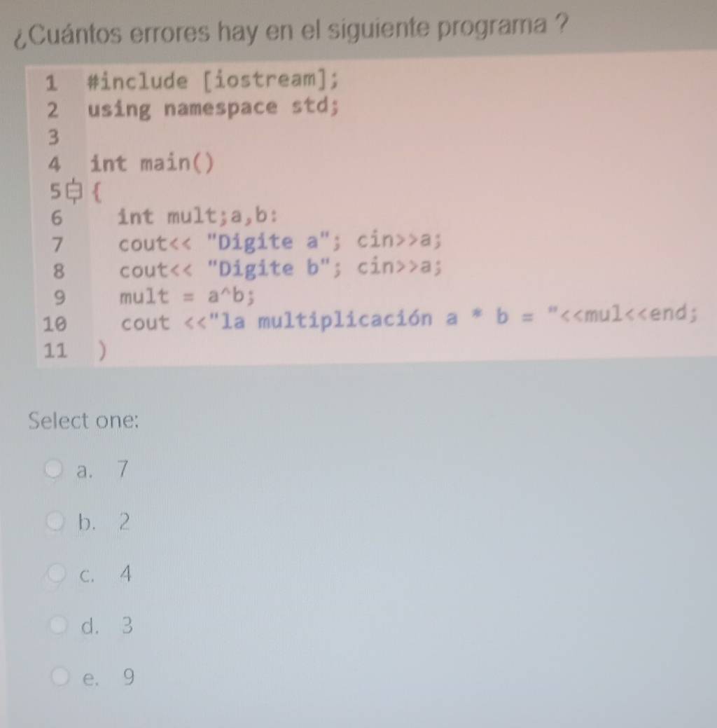 Resuelto:¿Cuántos errores hay en el siguiente programa ? 1 #include ...