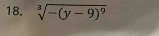 sqrt[3](-(y-9)^9)