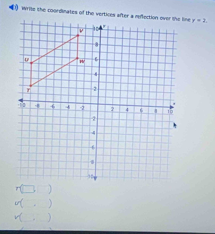 y=2.
U'(, )
V'. )